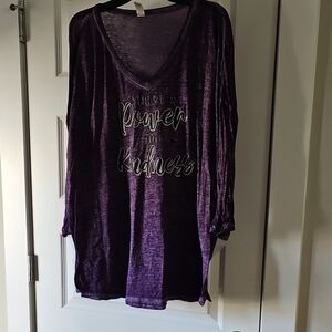 Cato Purple Graphic Top